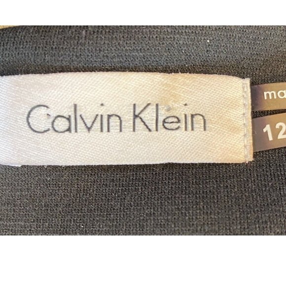 Calvin Klein Short Sleeve Collard Snap From Obsidian Black Shirt Dress Size 12 - Picture 5 of 6